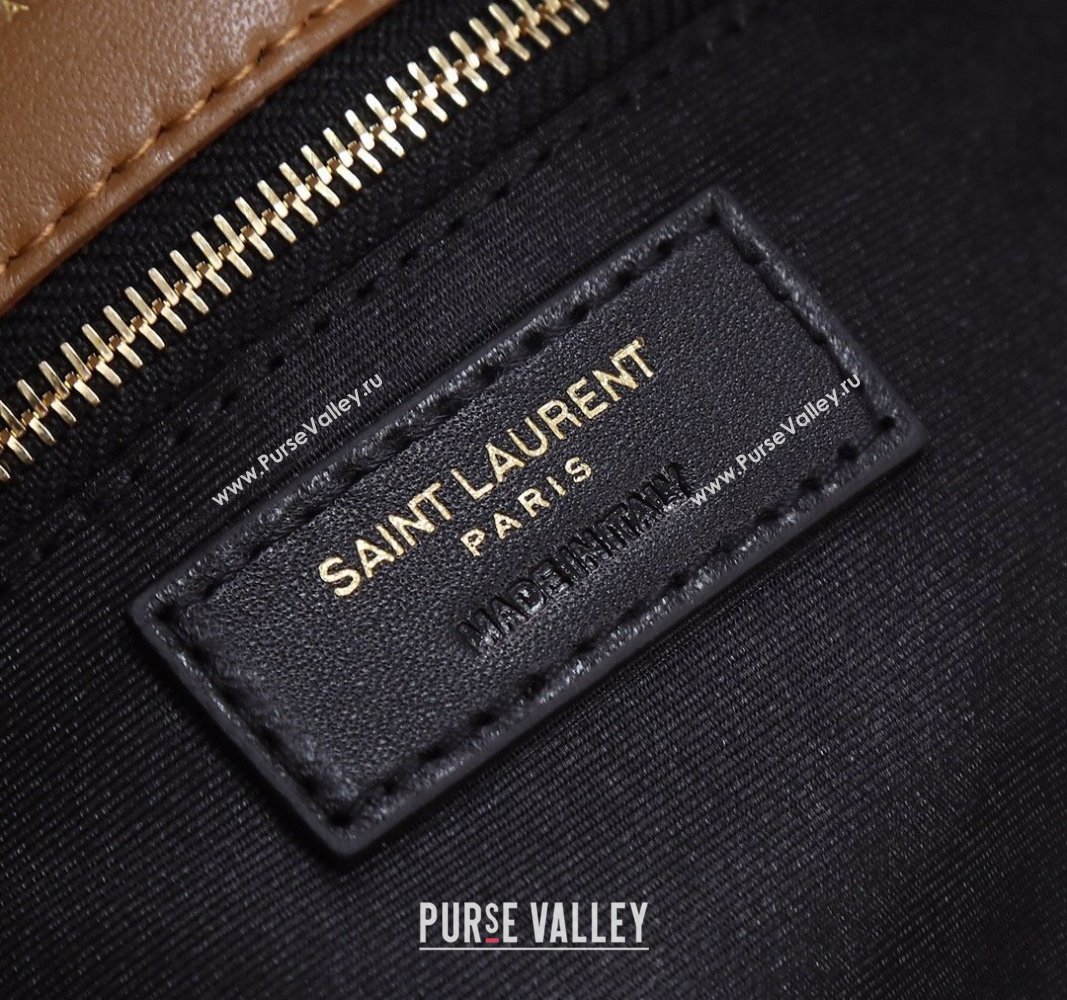 Saint Laurent Loulou Puffer Medium Bag in Quilted Lambskin 577475 Brown 2024 0525 (YY-240525038)