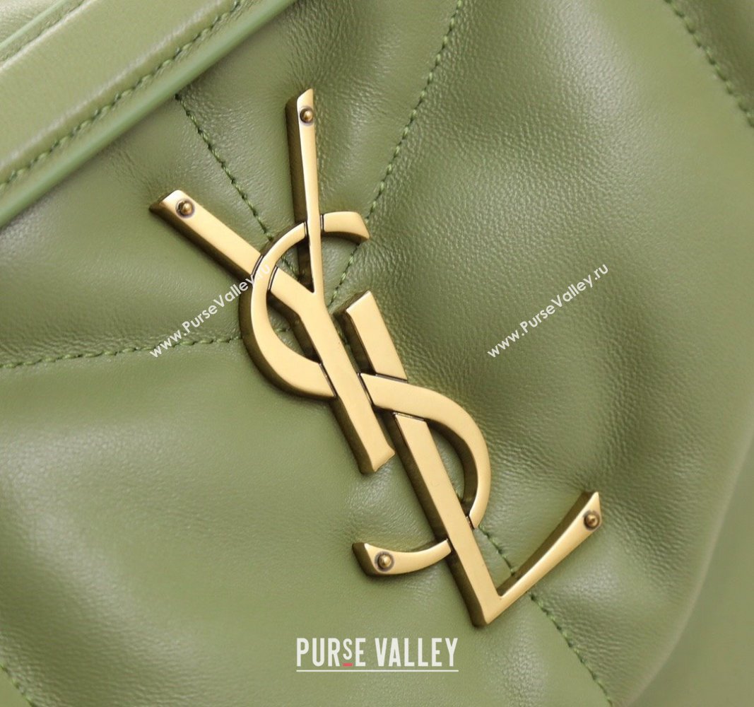 Saint Laurent Loulou Puffer Medium Bag in Quilted Lambskin 577475 Light Green 2024 0525 (YY-240525040)