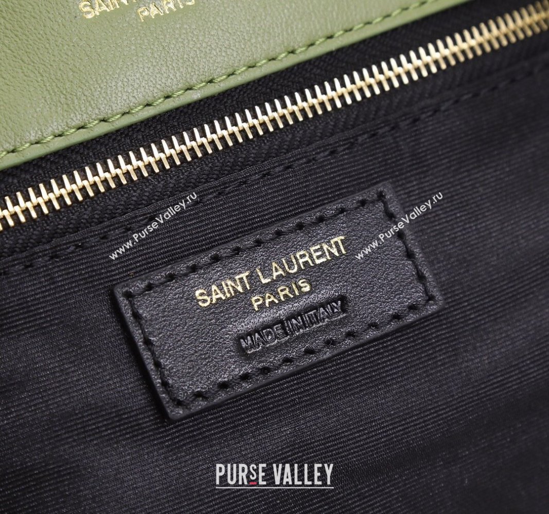 Saint Laurent Loulou Puffer Medium Bag in Quilted Lambskin 577475 Light Green 2024 0525 (YY-240525040)