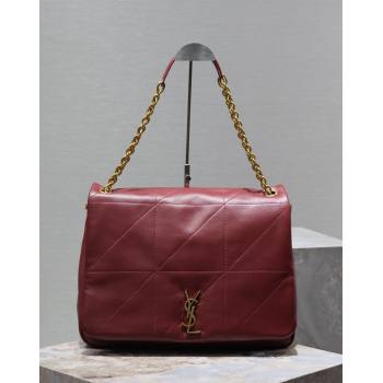 Saint Laurent Jamie 4.3 Large Bag in Soft Lambskin 742431 Burgundy 2024 (YY-240622018)