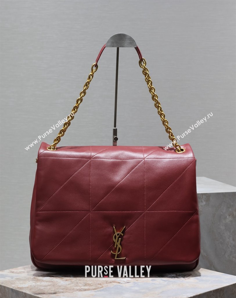 Saint Laurent Jamie 4.3 Large Bag in Soft Lambskin 742431 Burgundy 2024 (YY-240622018)