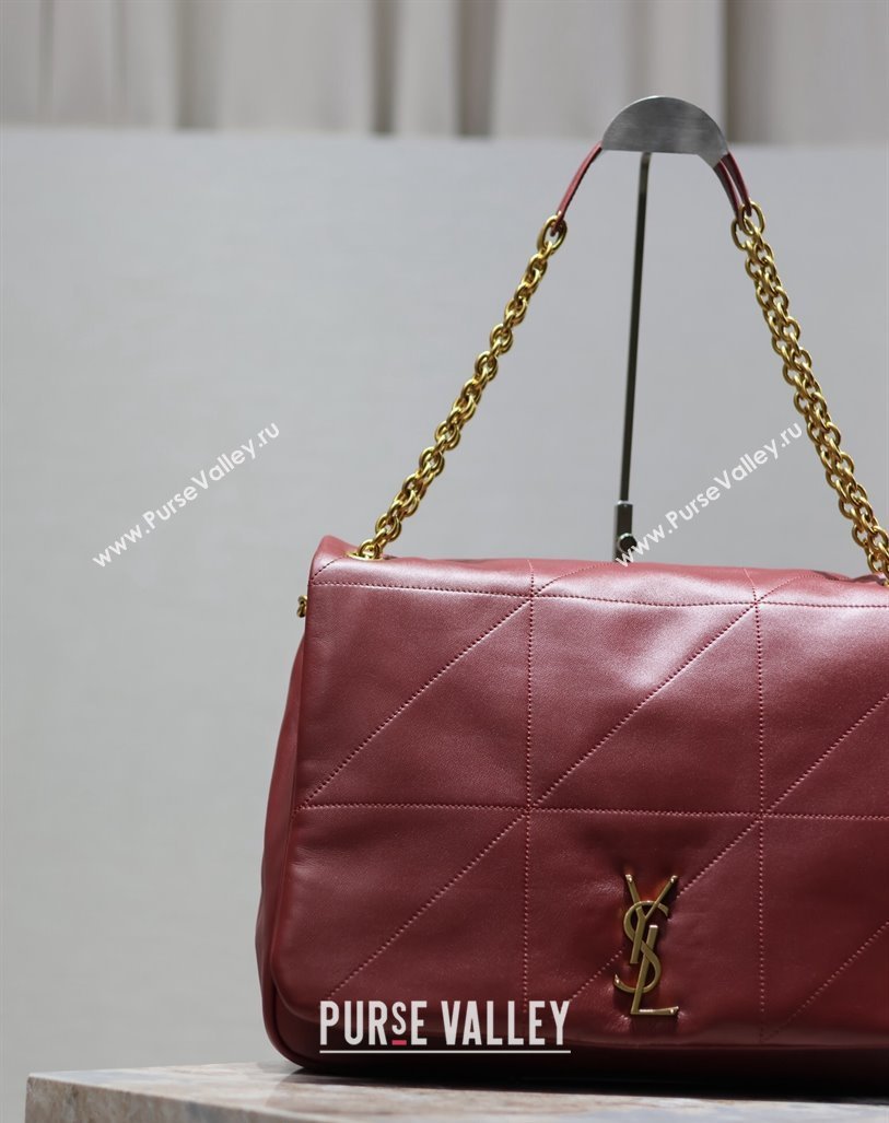 Saint Laurent Jamie 4.3 Large Bag in Soft Lambskin 742431 Burgundy 2024 (YY-240622018)