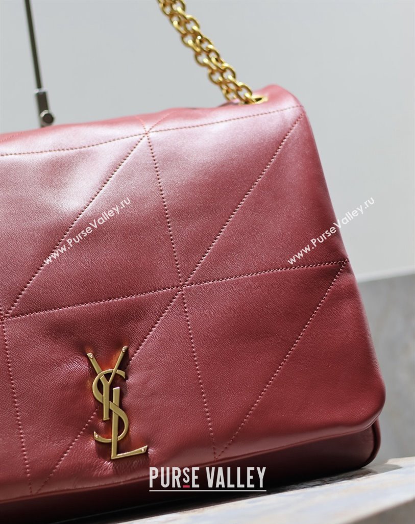 Saint Laurent Jamie 4.3 Large Bag in Soft Lambskin 742431 Burgundy 2024 (YY-240622018)