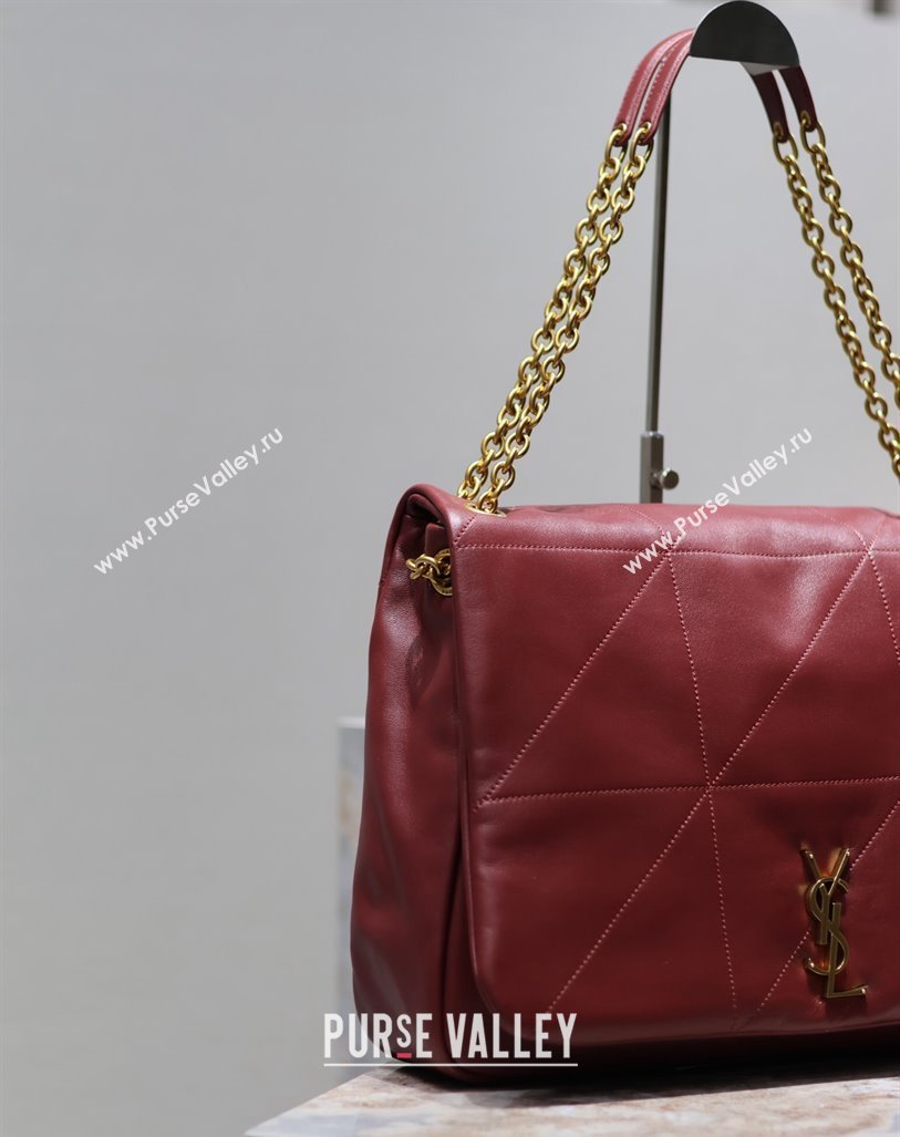 Saint Laurent Jamie 4.3 Large Bag in Soft Lambskin 742431 Burgundy 2024 (YY-240622018)