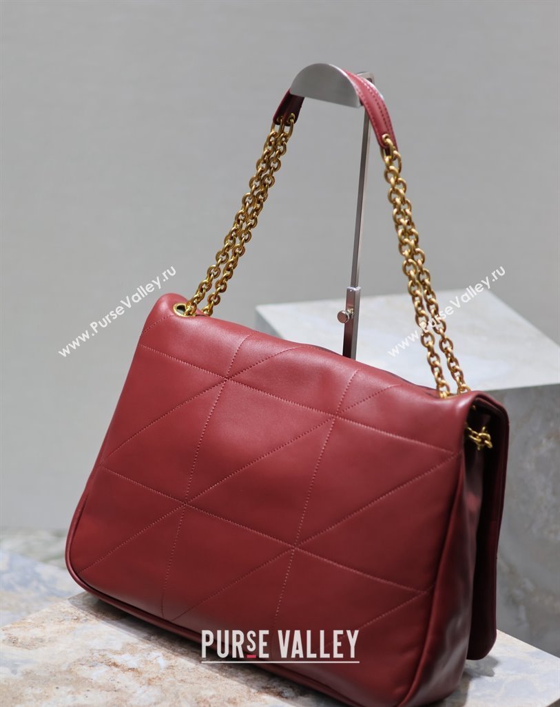 Saint Laurent Jamie 4.3 Large Bag in Soft Lambskin 742431 Burgundy 2024 (YY-240622018)