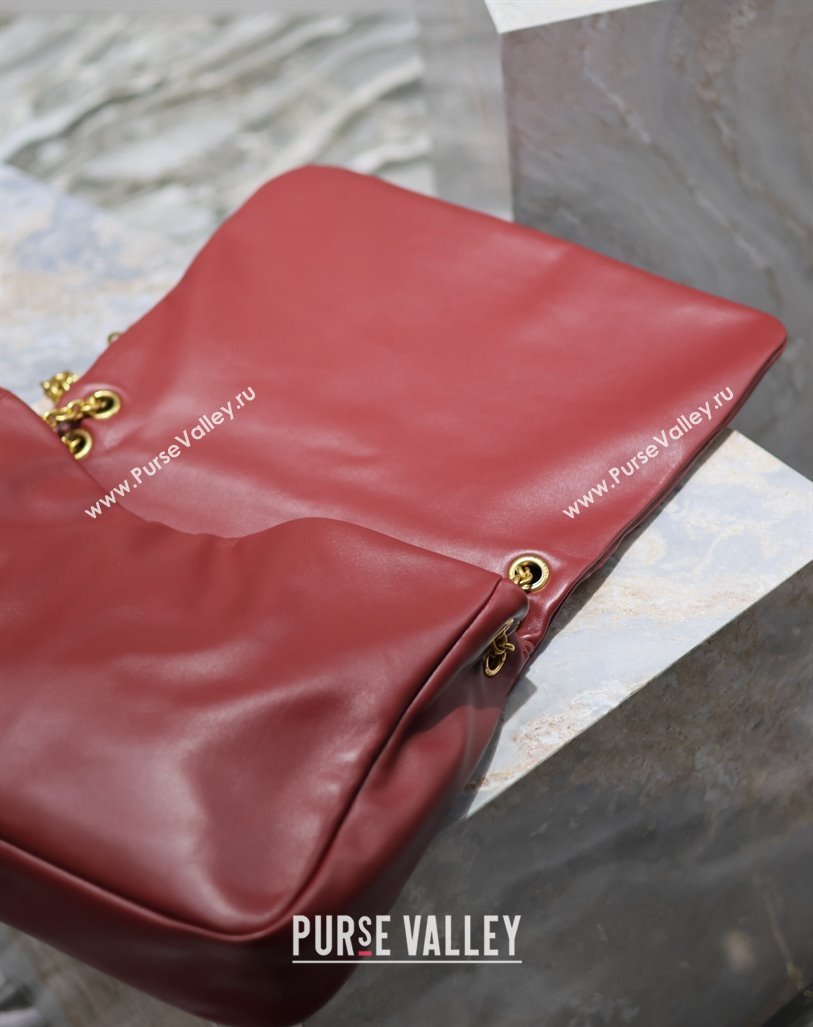 Saint Laurent Jamie 4.3 Large Bag in Soft Lambskin 742431 Burgundy 2024 (YY-240622018)