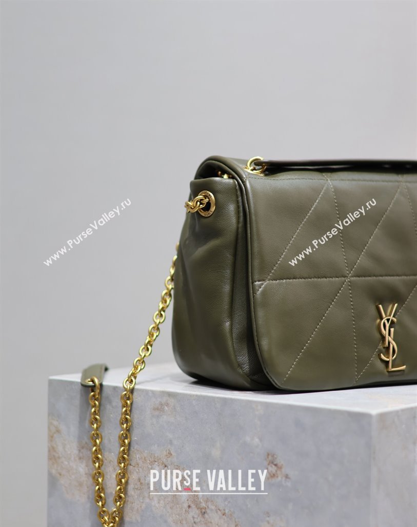 Saint Laurent Jamie 4.3 Small Bag in Soft Lambskin 763475 Green 2024 (YY-240622023)