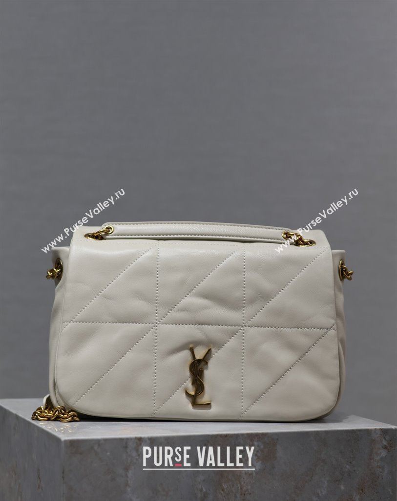 Saint Laurent Jamie 4.3 Small Bag in Soft Lambskin 763475 White 2024 (YY-240622025)