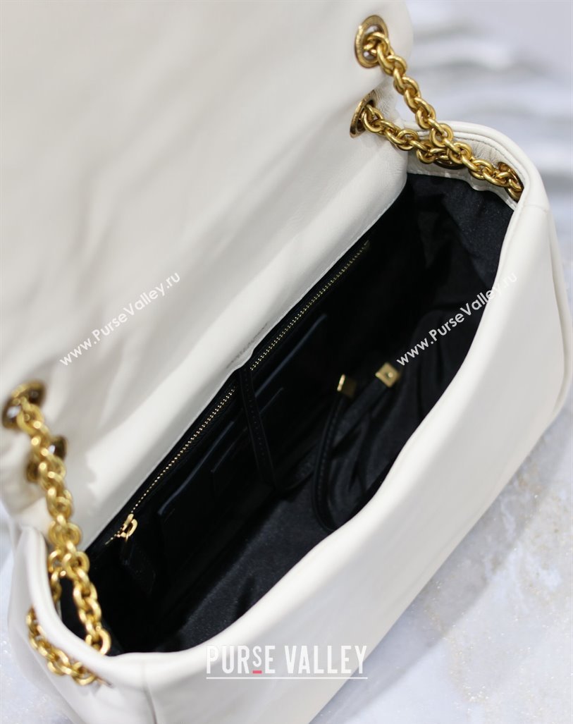 Saint Laurent Jamie 4.3 Small Bag in Soft Lambskin 763475 White 2024 (YY-240622025)