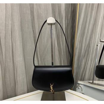 Saint Laurent Mini Voltaire Hobo Bag in Box Leather Black 2024 779642 (nana-240622008)