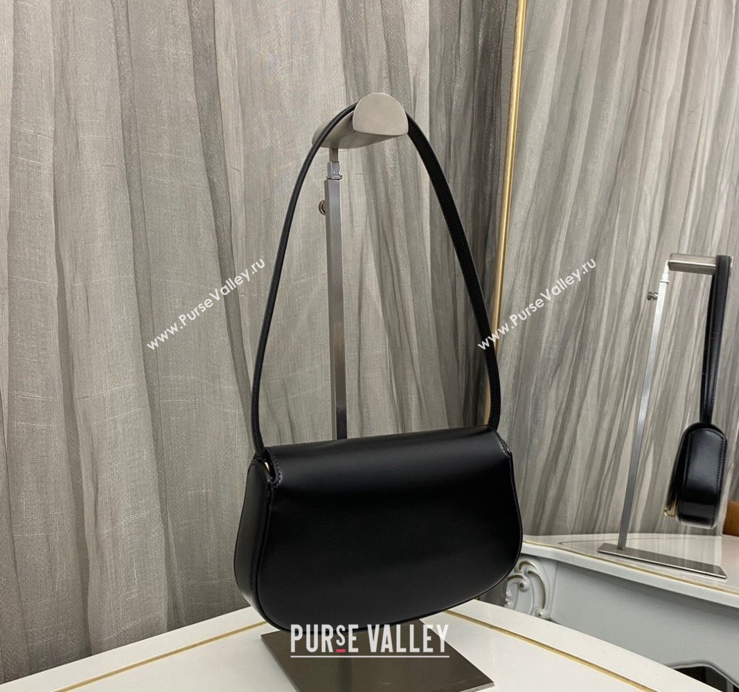 Saint Laurent Mini Voltaire Hobo Bag in Box Leather Black 2024 779642 (nana-240622008)