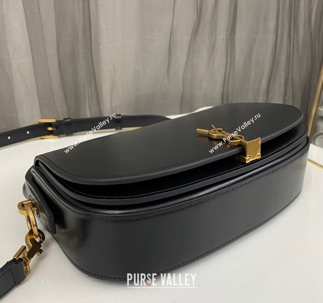 Saint Laurent Voltaire Bag in Box Leather Black 2024 787671 (nana-240622009)