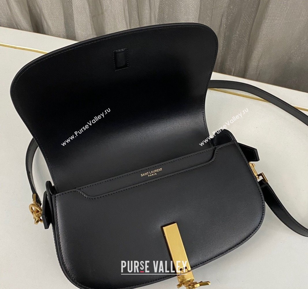 Saint Laurent Voltaire Bag in Box Leather Black 2024 787671 (nana-240622009)