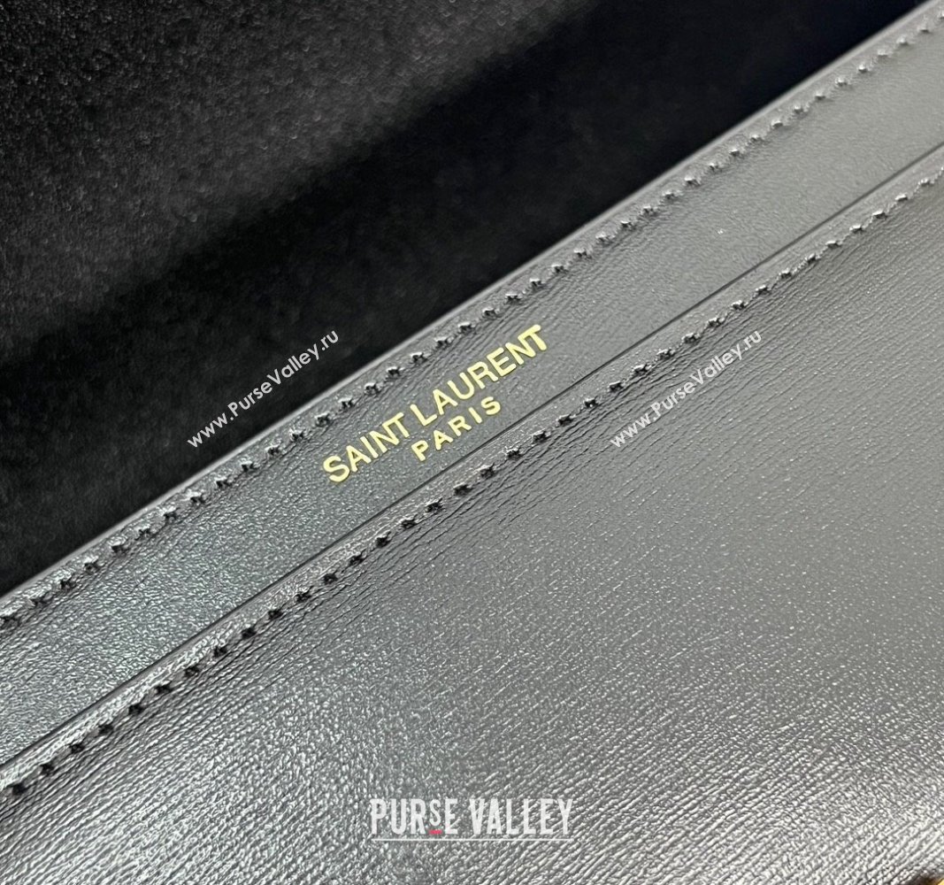 Saint Laurent Voltaire Bag in Box Leather Black 2024 787671 (nana-240622009)