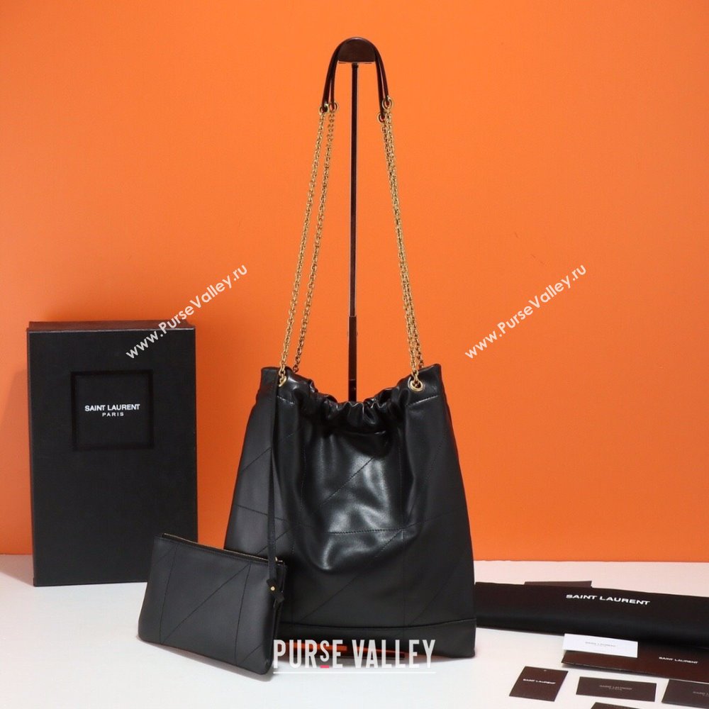 Saint Laurent Jamie 4.3 Pochon Shopping Bag in Lambskin Black 2024 781666 (YY-240622016)