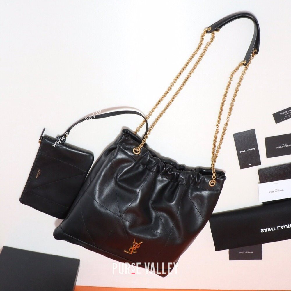 Saint Laurent Jamie 4.3 Pochon Shopping Bag in Lambskin Black 2024 781666 (YY-240622016)