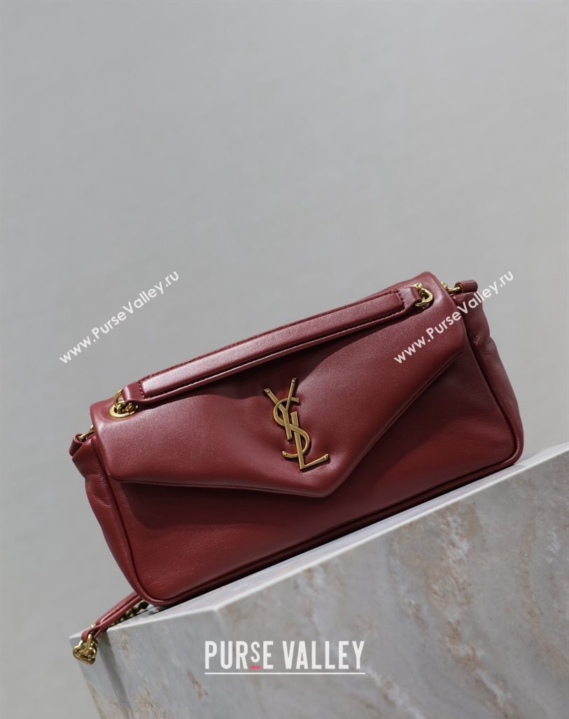 Saint Laurent Calypso Small Bag in Plunged Lambskin 734153 Red 2024 0713 (YY-240713010)