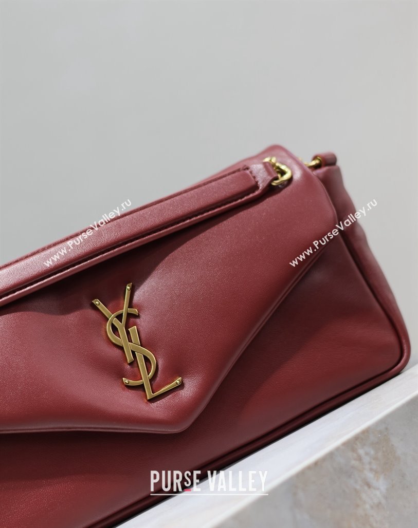 Saint Laurent Calypso Small Bag in Plunged Lambskin 734153 Red 2024 0713 (YY-240713010)