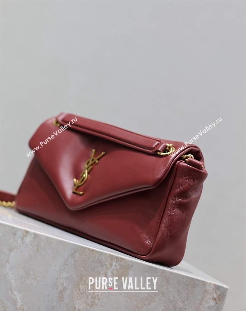 Saint Laurent Calypso Small Bag in Plunged Lambskin 734153 Red 2024 0713 (YY-240713010)