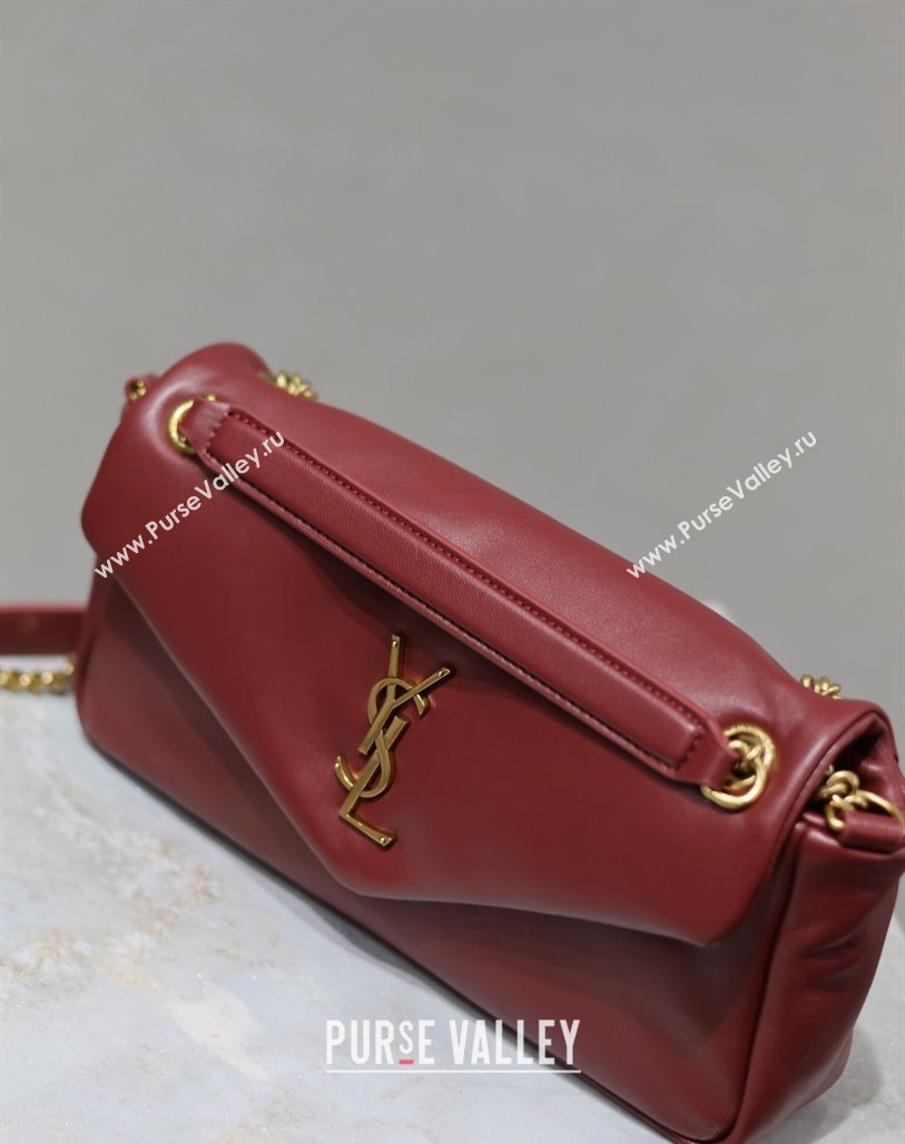 Saint Laurent Calypso Small Bag in Plunged Lambskin 734153 Red 2024 0713 (YY-240713010)