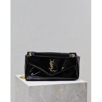 Saint Laurent Calypso Small Bag in Patent Lambskin 734153 Black 2024 0713 (YY-240713012)