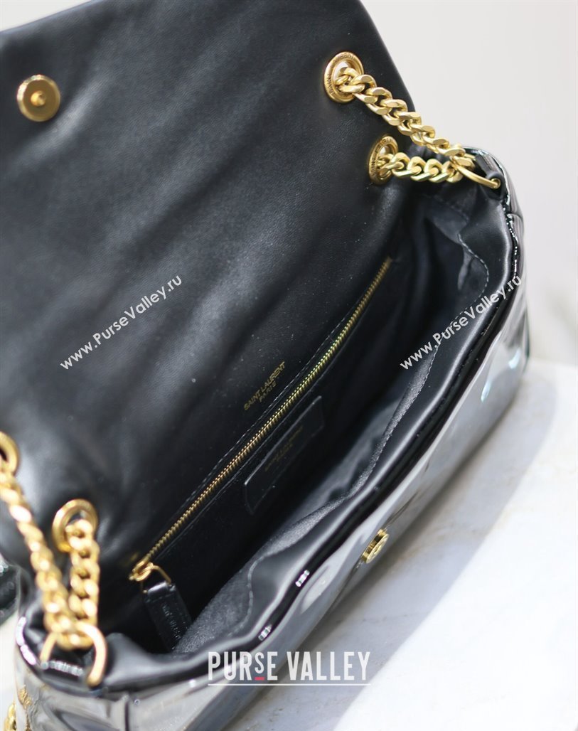 Saint Laurent Calypso Small Bag in Patent Lambskin 734153 Black 2024 0713 (YY-240713012)