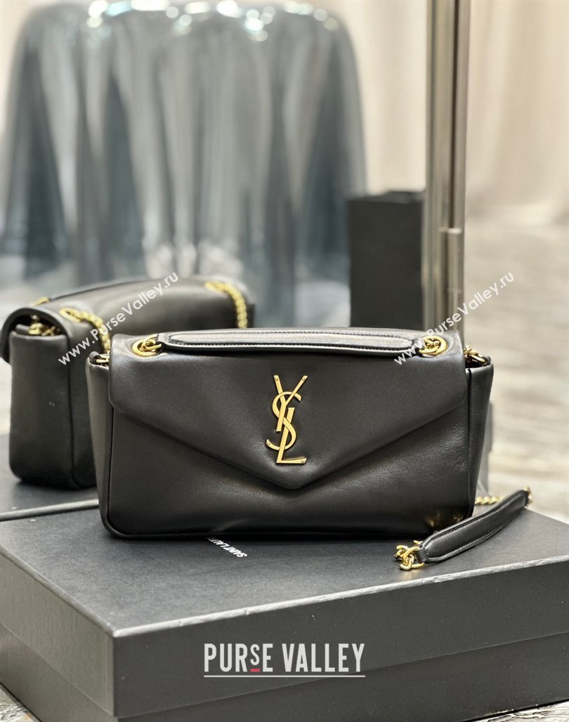 Saint Laurent Calypso Small Bag in Plunged Lambskin 734153 Black 2024 0713 (YY-240713013)