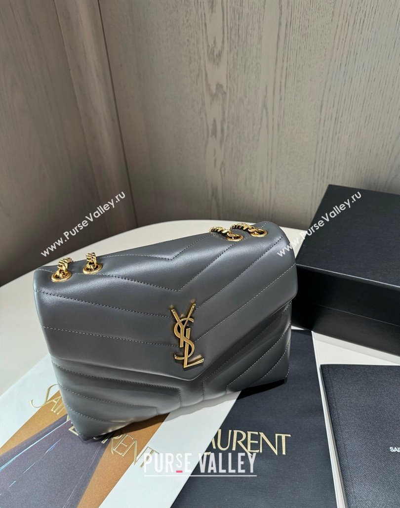 Saint Laurent Loulou Small Bag in Y Matelasse Leather 494699 Grey 2024 TOP (hongs-240713002)