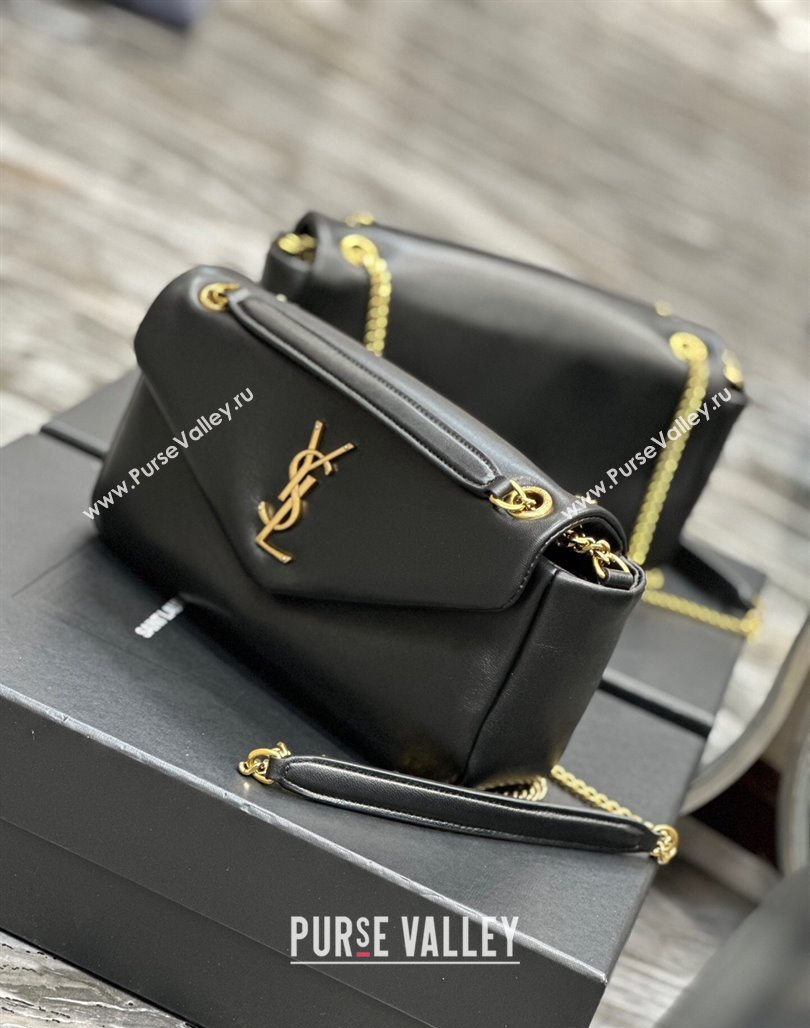 Saint Laurent Calypso Small Bag in Plunged Lambskin 734153 Black 2024 0713 (YY-240713013)