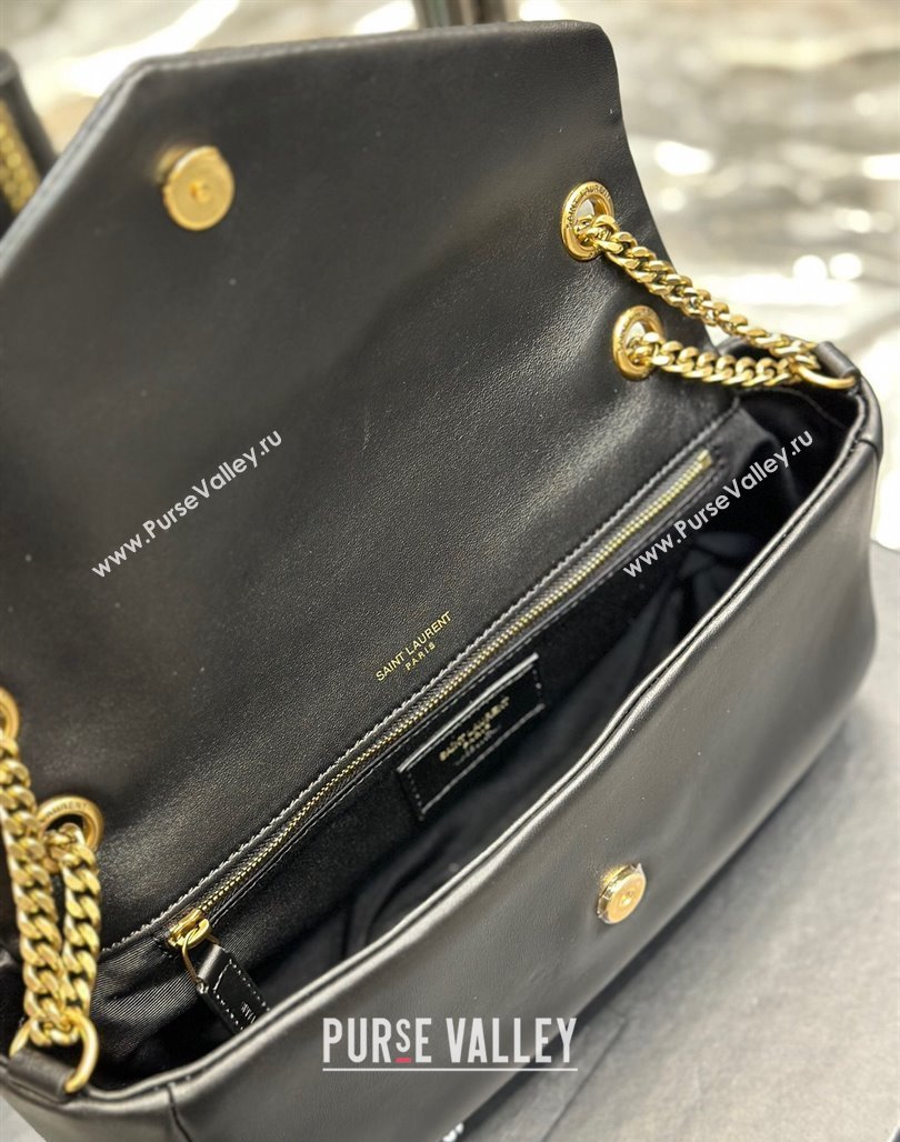 Saint Laurent Calypso Small Bag in Plunged Lambskin 734153 Black 2024 0713 (YY-240713013)