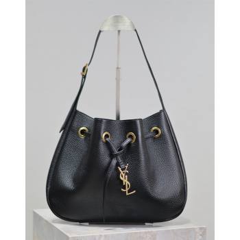 Saint Laurent Paris Vii Small Hobo Bag in Grained Leather Black 796626 2025 (YY-260119100)