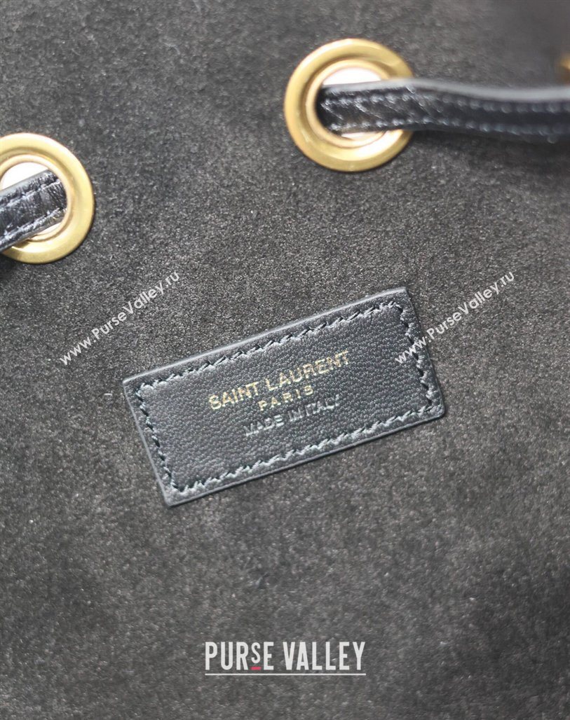 Saint Laurent Paris Vii Small Hobo Bag in Grained Leather Black 796626 2025 (YY-260119100)