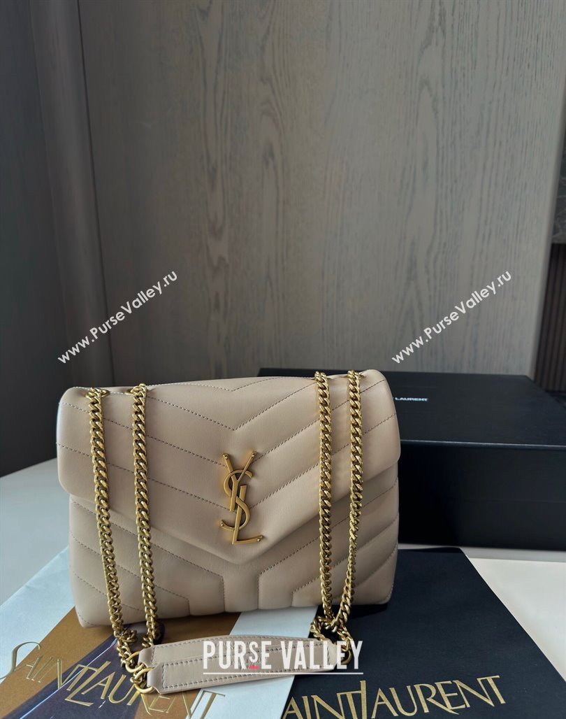 Saint Laurent Loulou Small Bag in Y Matelasse Leather 494699 Beige 2024 TOP (hongs-240713003)