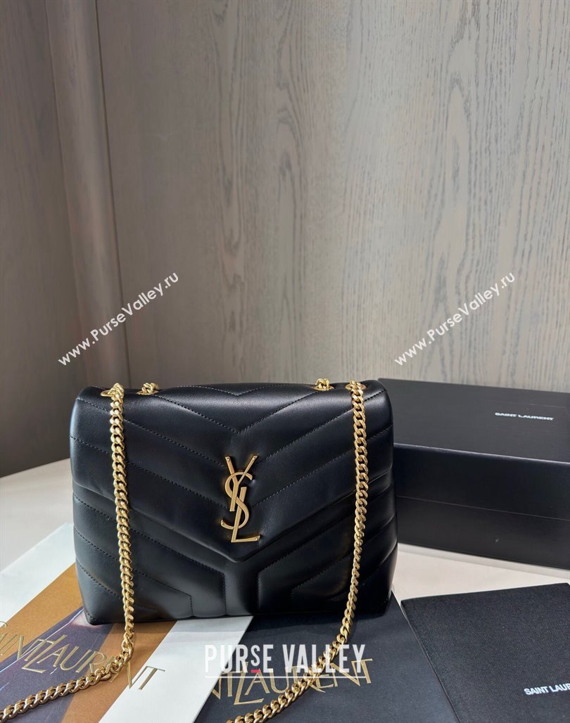 Saint Laurent Loulou Small Bag in Y Matelasse Leather 494699 Black/Gold 2024 TOP (hongs-240713004)