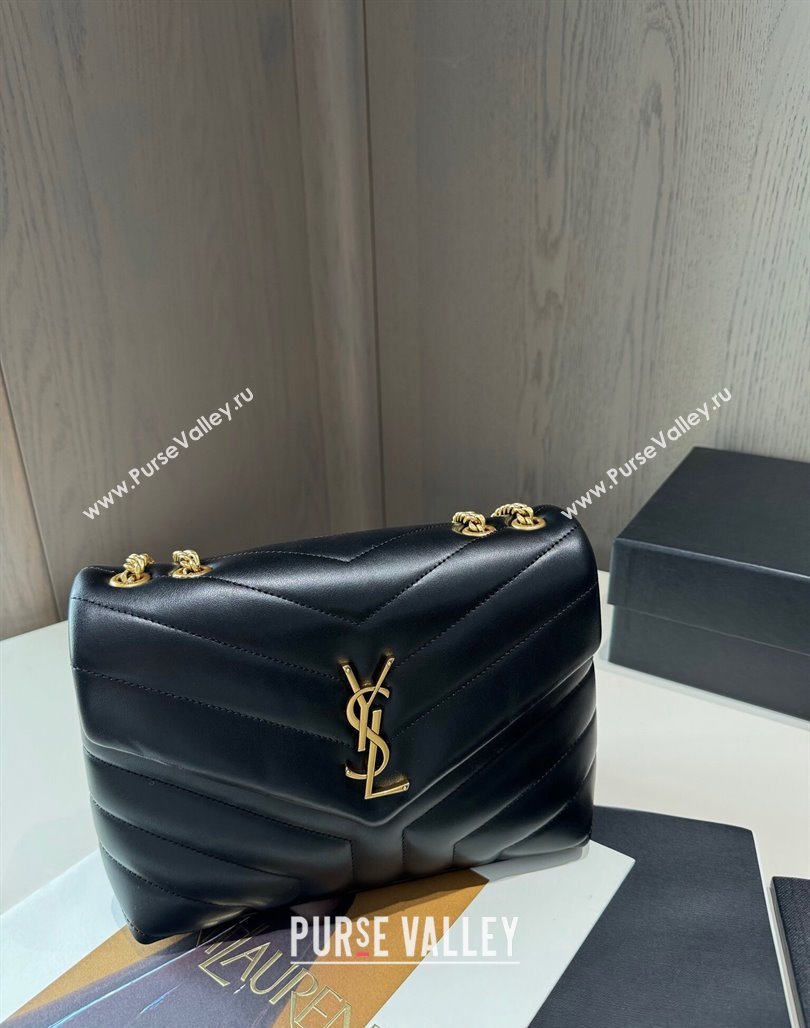 Saint Laurent Loulou Small Bag in Y Matelasse Leather 494699 Black/Gold 2024 TOP (hongs-240713004)