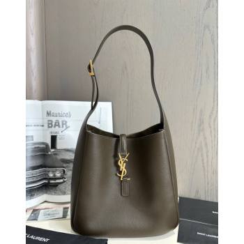 Saint Laurent LE 5 À 7 Soft Small Hobo Bag in Grained Leather 713938 Light Musk 2024 TOP (hongs-240713008)