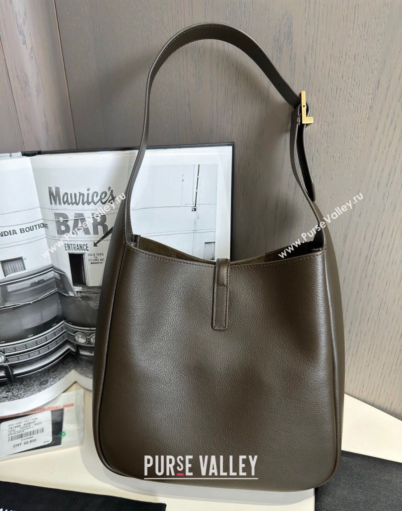 Saint Laurent LE 5 À 7 Soft Small Hobo Bag in Grained Leather 713938 Light Musk 2024 TOP (hongs-240713008)