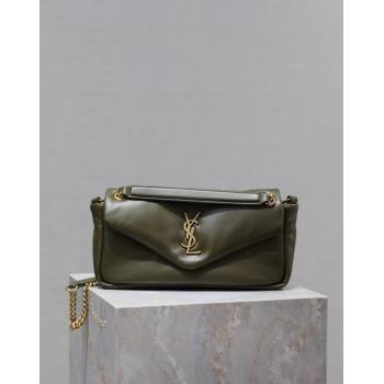 Saint Laurent Calypso Small Bag in Plunged Lambskin 734153 Green 2024 0713 (YY-240713009)