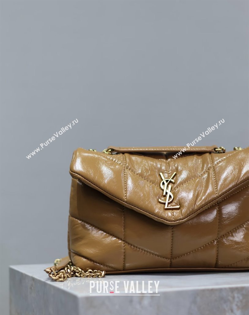 Saint Laurent Loulou Toy Puffer Bag in Oil Leather 759337 Brown 2024 0525 (YY-240803044)