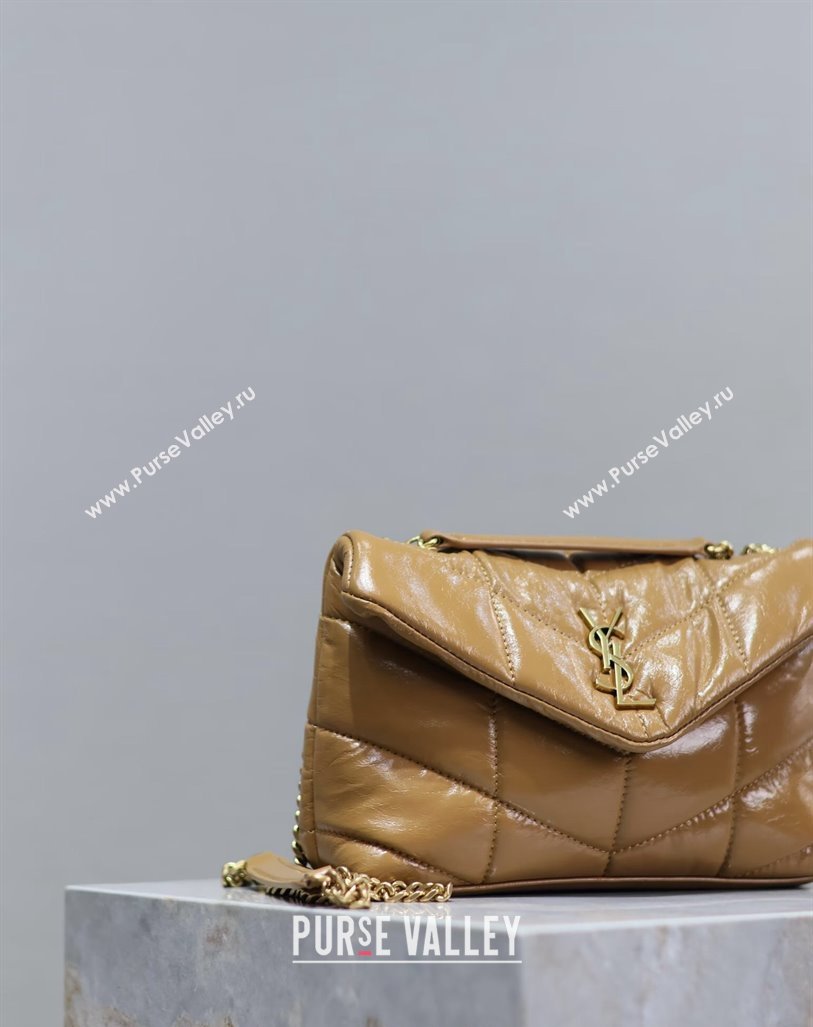 Saint Laurent Loulou Toy Puffer Bag in Oil Leather 759337 Brown 2024 0525 (YY-240803044)