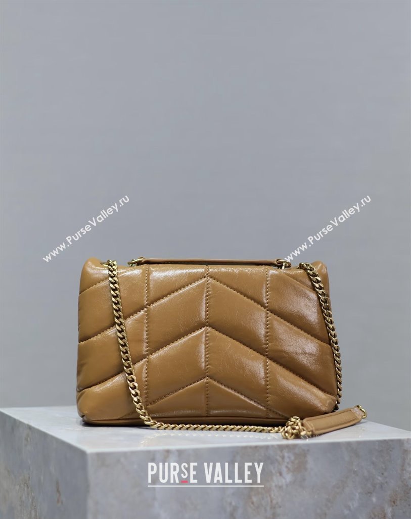 Saint Laurent Loulou Toy Puffer Bag in Oil Leather 759337 Brown 2024 0525 (YY-240803044)