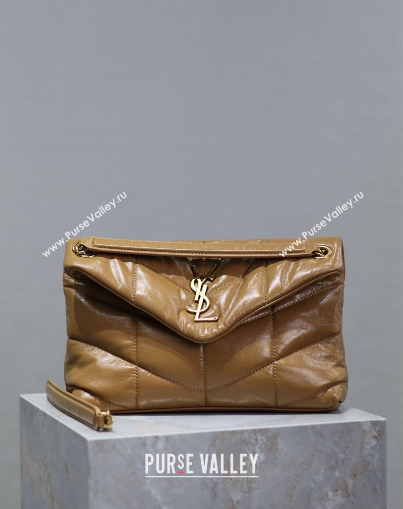 Saint Laurent Loulou Puffer Small Bag in Oil Leather 577476 Brown 2024 0525 (YY-240803048)