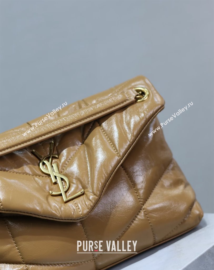 Saint Laurent Loulou Puffer Small Bag in Oil Leather 577476 Brown 2024 0525 (YY-240803048)