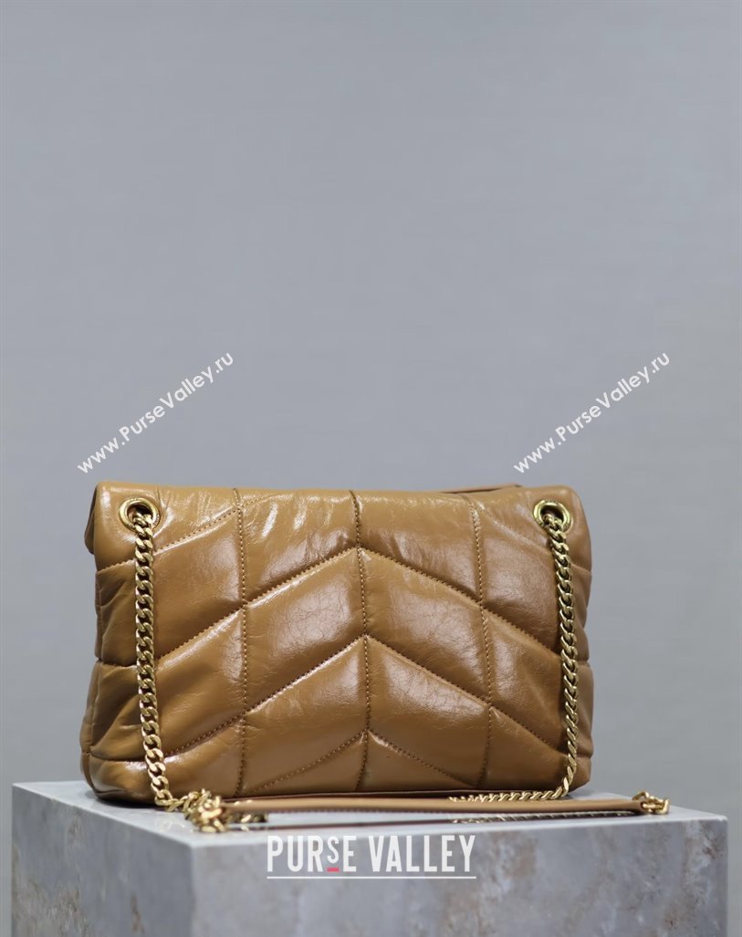 Saint Laurent Loulou Puffer Small Bag in Oil Leather 577476 Brown 2024 0525 (YY-240803048)