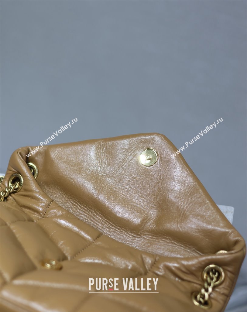 Saint Laurent Loulou Puffer Small Bag in Oil Leather 577476 Brown 2024 0525 (YY-240803048)