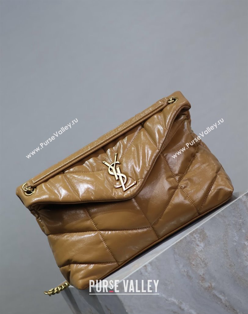 Saint Laurent Loulou Puffer Medium Bag in Oil Leather 577475 Brown 2024 0525 (YY-240803052)