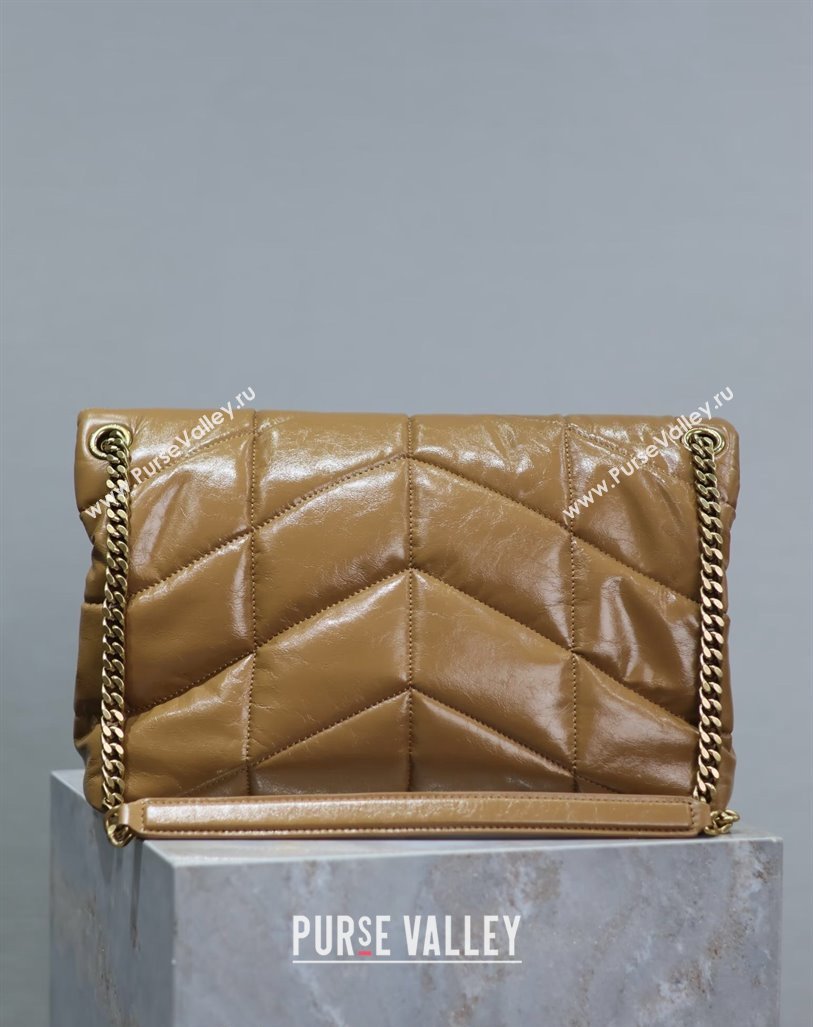 Saint Laurent Loulou Puffer Medium Bag in Oil Leather 577475 Brown 2024 0525 (YY-240803052)