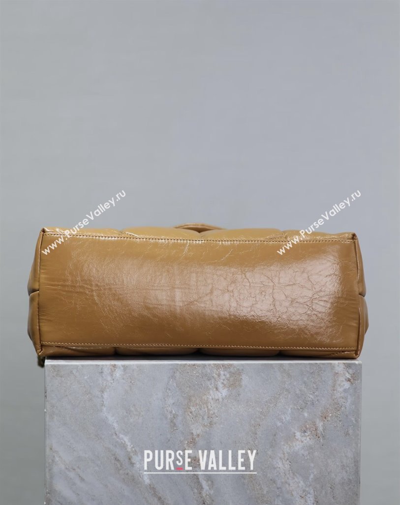 Saint Laurent Loulou Puffer Medium Bag in Oil Leather 577475 Brown 2024 0525 (YY-240803052)