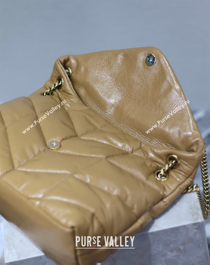 Saint Laurent Loulou Puffer Medium Bag in Oil Leather 577475 Brown 2024 0525 (YY-240803052)