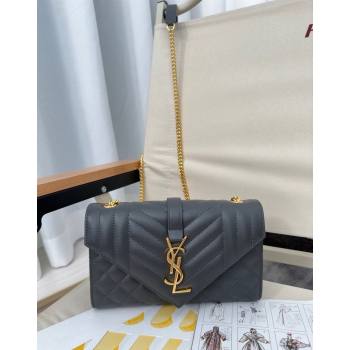 Saint Laurent Envelope Small Bag in Grained Leather 600195 Dark Grey 2024 TOP (Hongs-240803033)